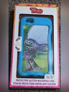 NWT DreamWorks Trolls Movie iPhone 6 / 6s Glitter Waterfall Case Guy Diamond